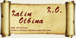 Kalin Olbina vizit kartica